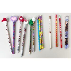 VTG 90s Pencils (Lot Of 14)  Lisa Frank, Smoky Bear, Pirate Of Caribbean, Etc